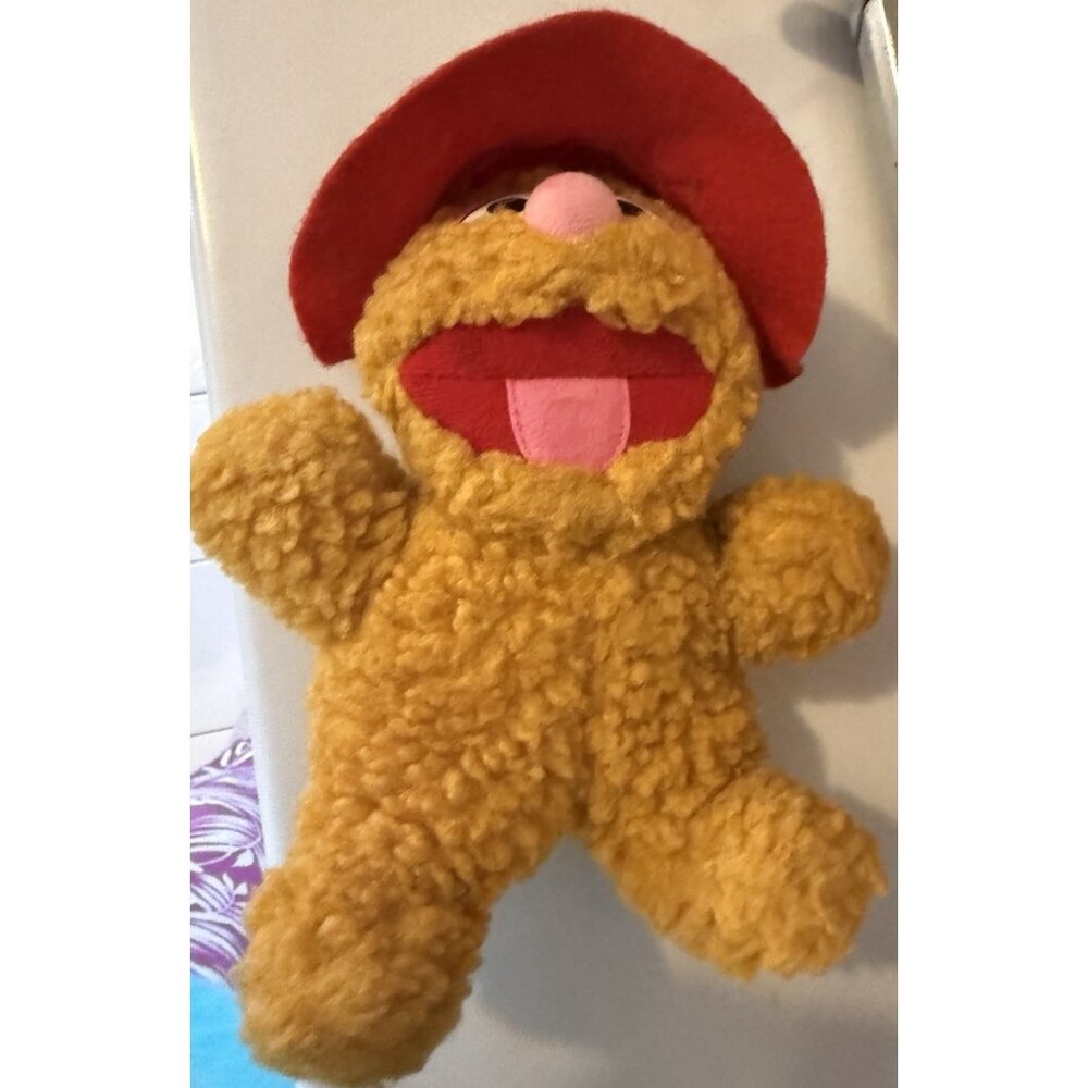 Vintage 1987 Muppets Baby Fozzie Bear Plush Christmas 8" Tall Stuffed Animal - Picture 3 of 8